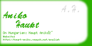 aniko haupt business card